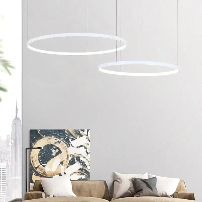 DecorBites™ Aluminum Rings LED Pendant Light in Living Room Bedroom Dining Room