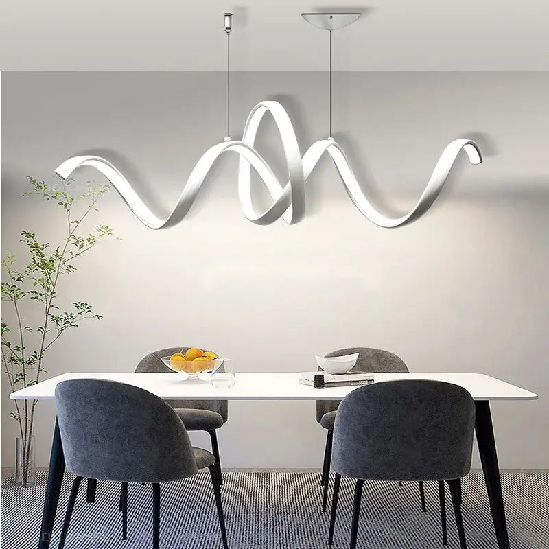 DecorBites™ Aluminum S-shaped Pendant Lamp for Dining Kitchen Island Lighting
