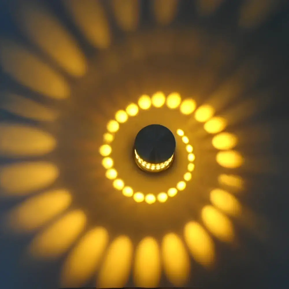 DecorBites™ Aluminum Spiral LED Wall Lamp for Bedroom and Living Room