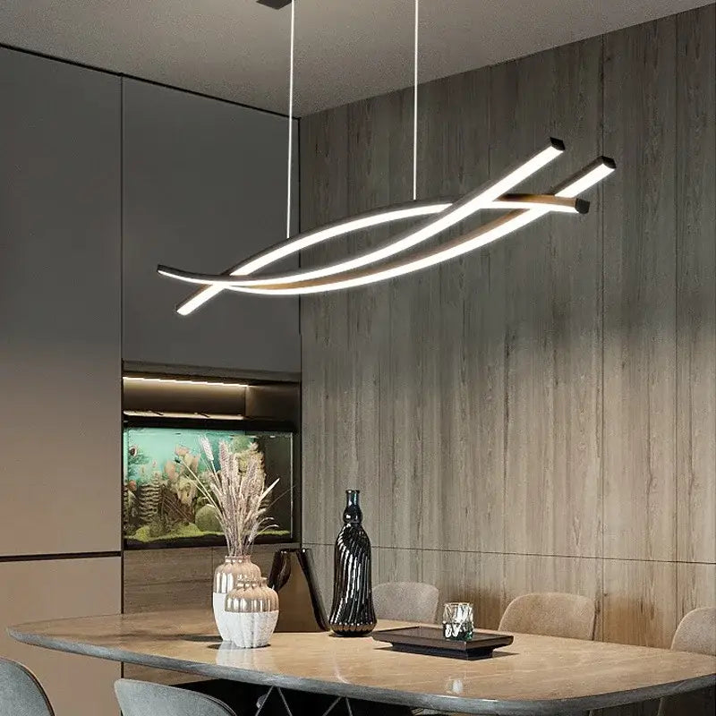 DecorBites™ Aluminum Suspension LED Chandelier for Kitchen Dining Table Island