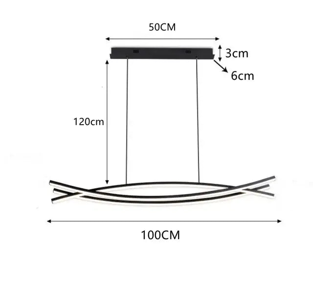 DecorBites™ Aluminum Suspension LED Chandelier for Kitchen Dining Table Island