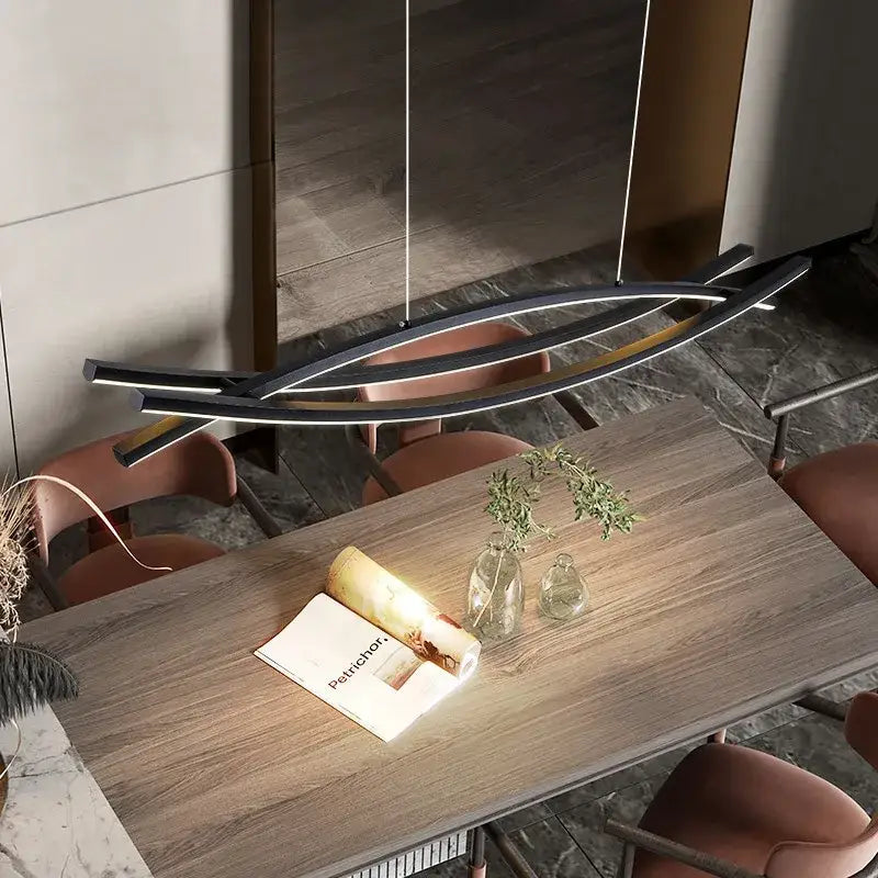 DecorBites™ Aluminum Suspension LED Chandelier for Kitchen Dining Table Island