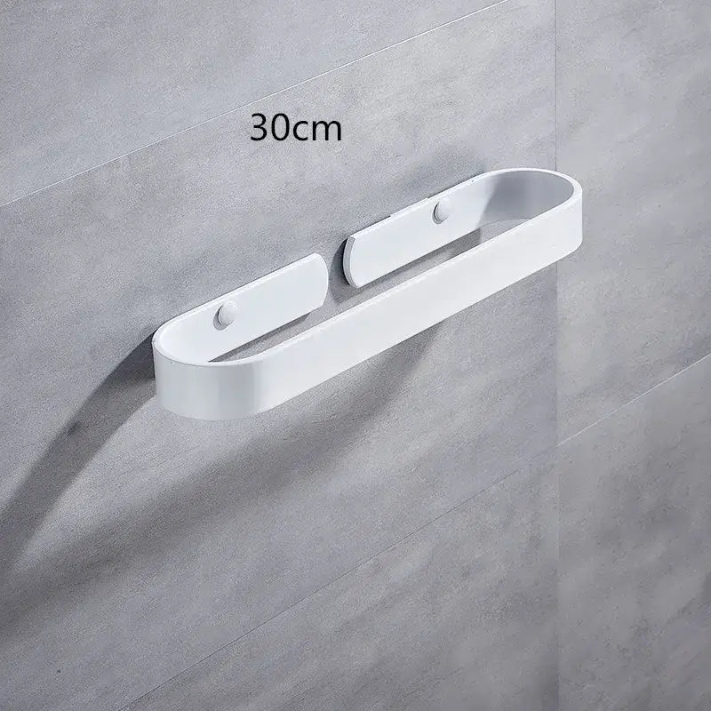 DecorBites™ Aluminum Towel Holder Matte Black Wall Mounted Towel Bar in Various Sizes