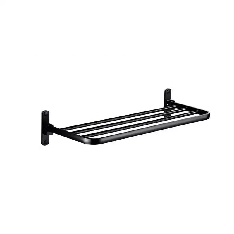 DecorBites™ Aluminum Towel Rack: Movable Bath Holder, Black/White, 40/50/60 CM