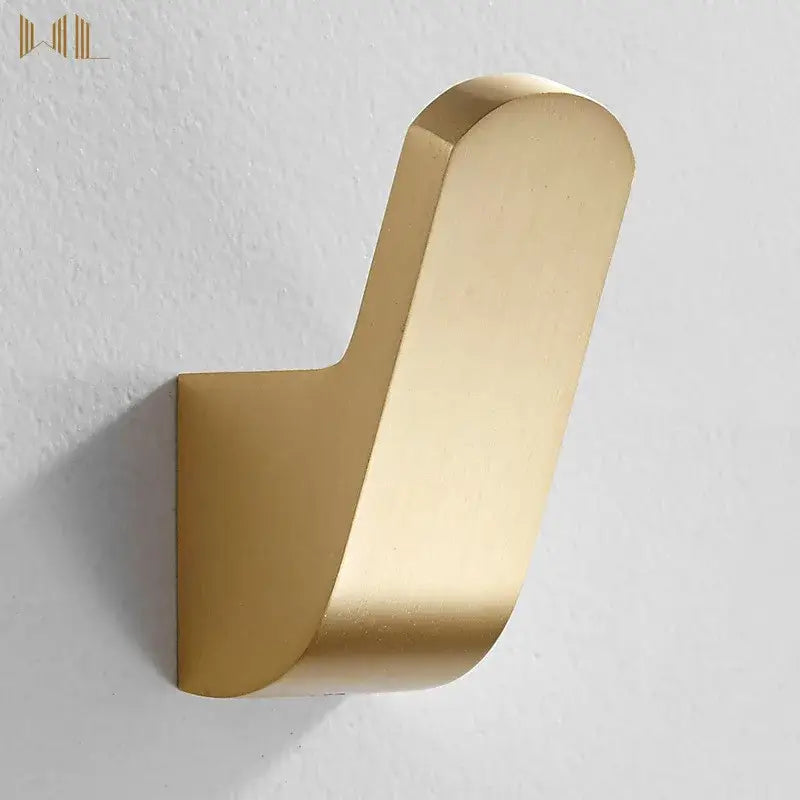 DecorBites™ Aluminum Towel & Robe Hook Set: Brushed Gold Kitchen Bathroom Hanger Holder