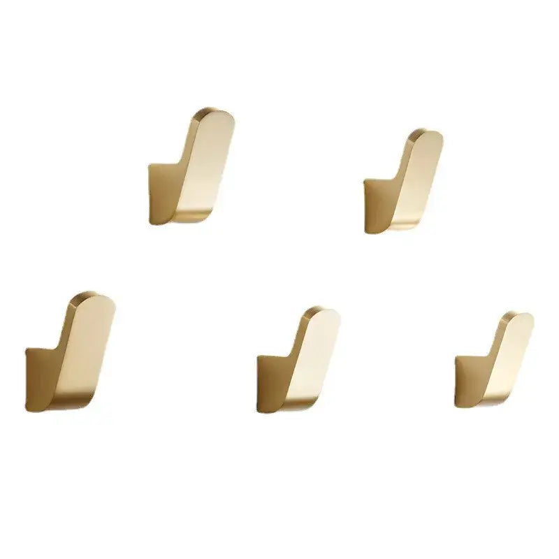 DecorBites™ Aluminum Towel & Robe Hook Set: Brushed Gold Kitchen Bathroom Hanger Holder