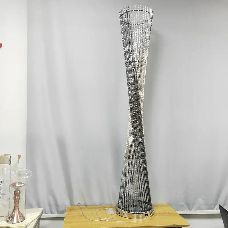 DecorBites™ Aluminum Tower Floor Lamp for Living Room Decor，Modern LED Standing Light Stand