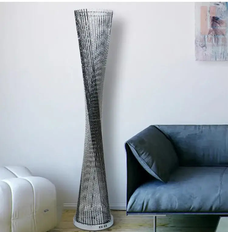 DecorBites™ Aluminum Tower Floor Lamp for Living Room, Modern LED Standing Light Stand