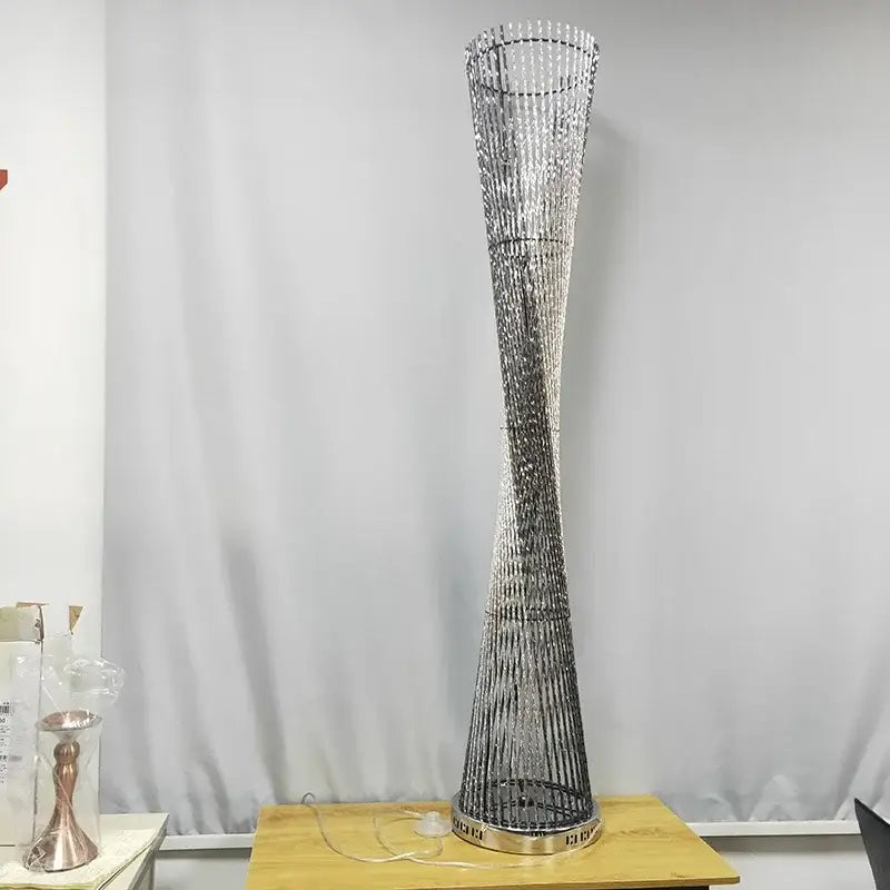 DecorBites™ Aluminum Tower Floor Lamp for Living Room, Modern LED Standing Light Stand