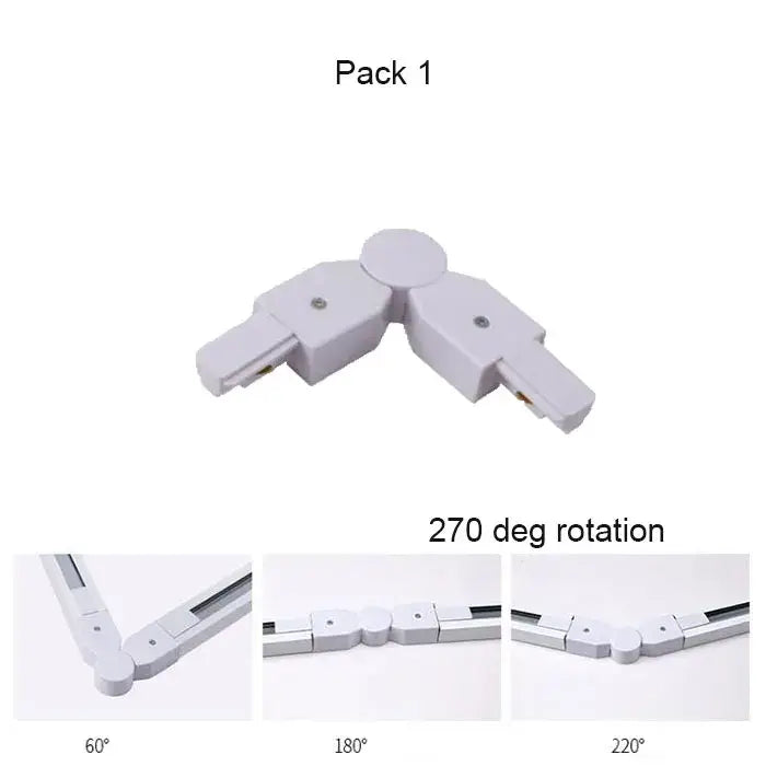 DecorBites™ Aluminum Track Rails for LED Spotlights with T-L Connector