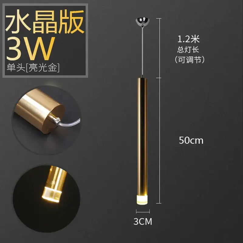 DecorBites™ Aluminum Tube Pendant Light for Dining Room and Kitchen Home Decor