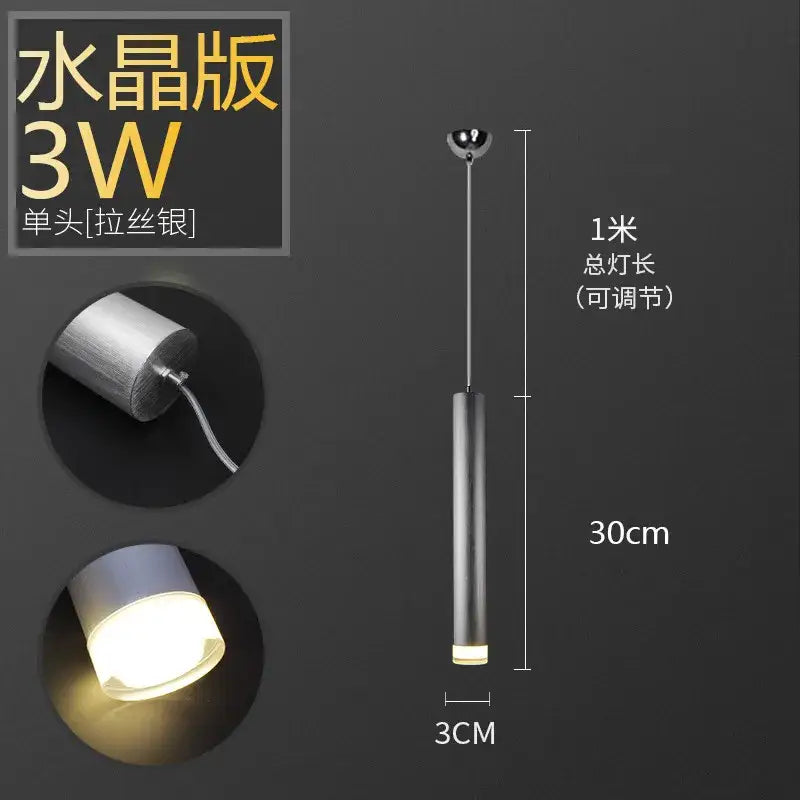 DecorBites™ Aluminum Tube Pendant Light for Dining Room and Kitchen Home Decor