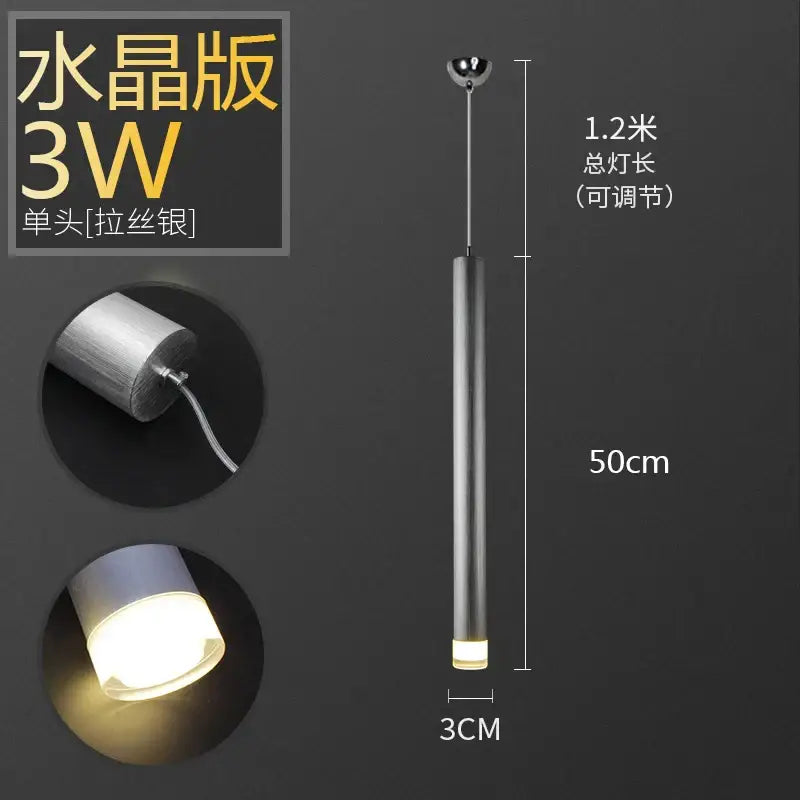 DecorBites™ Aluminum Tube Pendant Light for Dining Room and Kitchen Home Decor