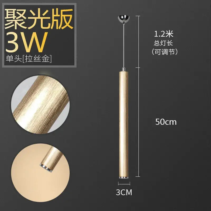 DecorBites™ Aluminum Tube Pendant Light for Dining Room and Kitchen Home Decor