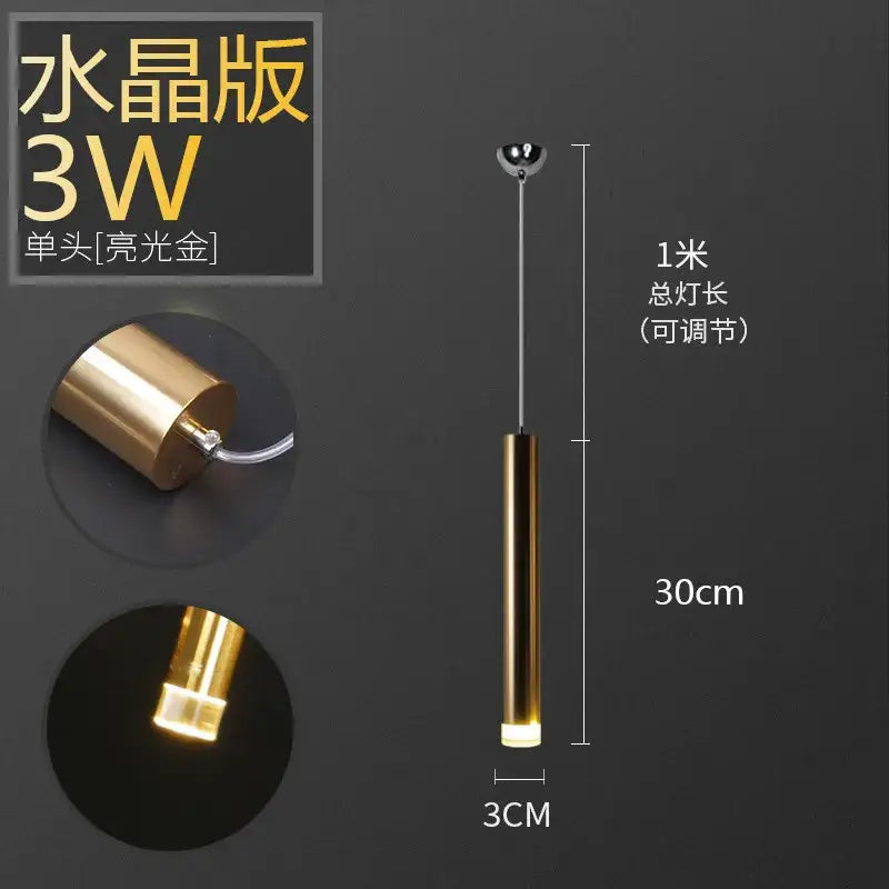 DecorBites™ Aluminum Tube Pendant Light for Dining Room and Kitchen Home Decor