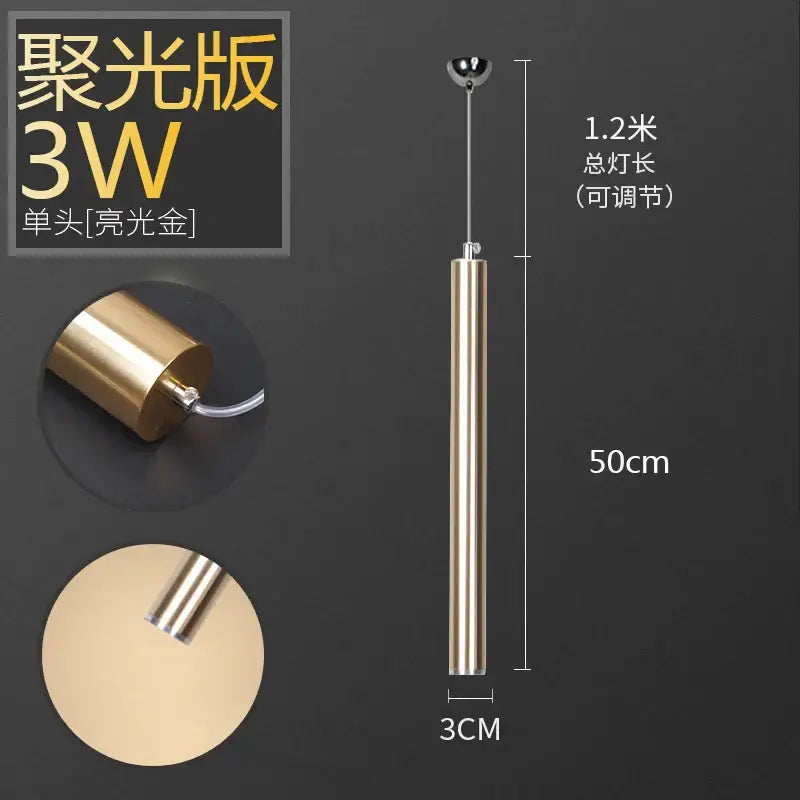DecorBites™ Aluminum Tube Pendant Light for Dining Room and Kitchen Home Decor