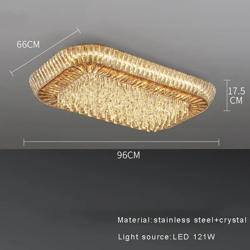 DecorBites™ Amber Crystal LED Ceiling Light for Luxurious Home Decor