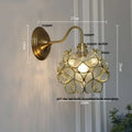 DecorBites™ Amber Flower Glass LED Wall Sconce for Living Room, Cafe, Bathroom Vanity