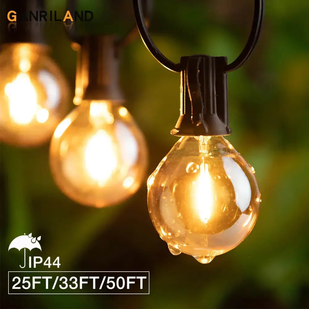 DecorBites™ Amber Glass Bulb Dimmable LED String Lights Connectable for Party Wedding Decor