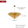 DecorBites™ Amber Glass Ceiling Chandelier for Elegant Living Room Decor.