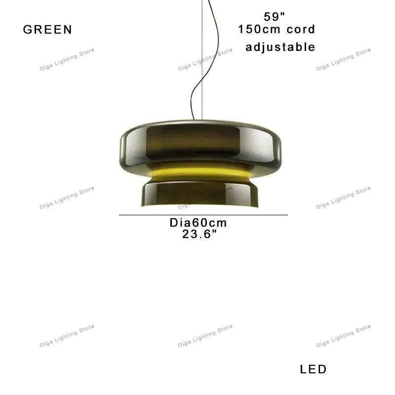 DecorBites™ Amber Glass Ceiling Pendant Lights for Kitchen Island Dining Table Decoration