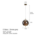 DecorBites™ Amber Glass Chandelier: Luxury Pendant Lighting for Bedroom, Dining Room, Kitchen, Restaurant