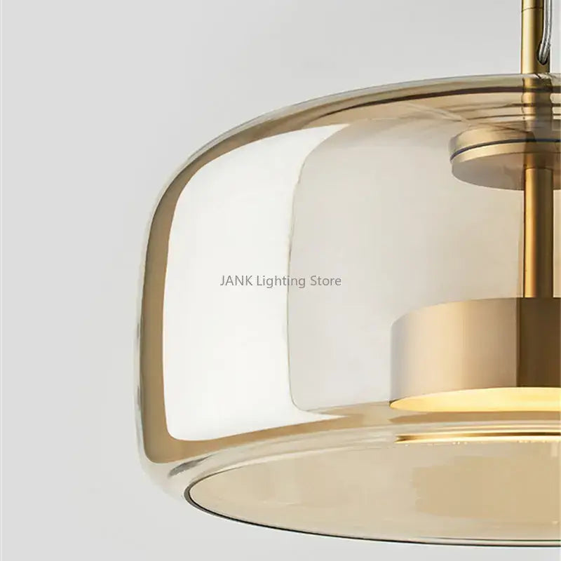 DecorBites™ Amber Glass Chandelier Pendant Light for Living Room, Bedroom, Kitchen, and Bar