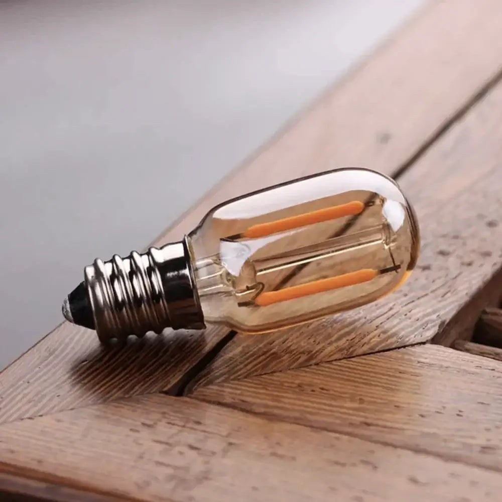 DecorBites™ Amber Glass مصباح LED خافت قابل للتعتيم E12 E14 Base T22G 1W 2200K