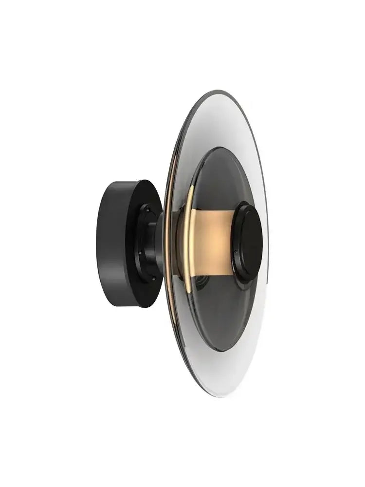 DecorBites™ Amber Glass Disc Wall Lamp LED Modern Minimalist Sconce Lighting