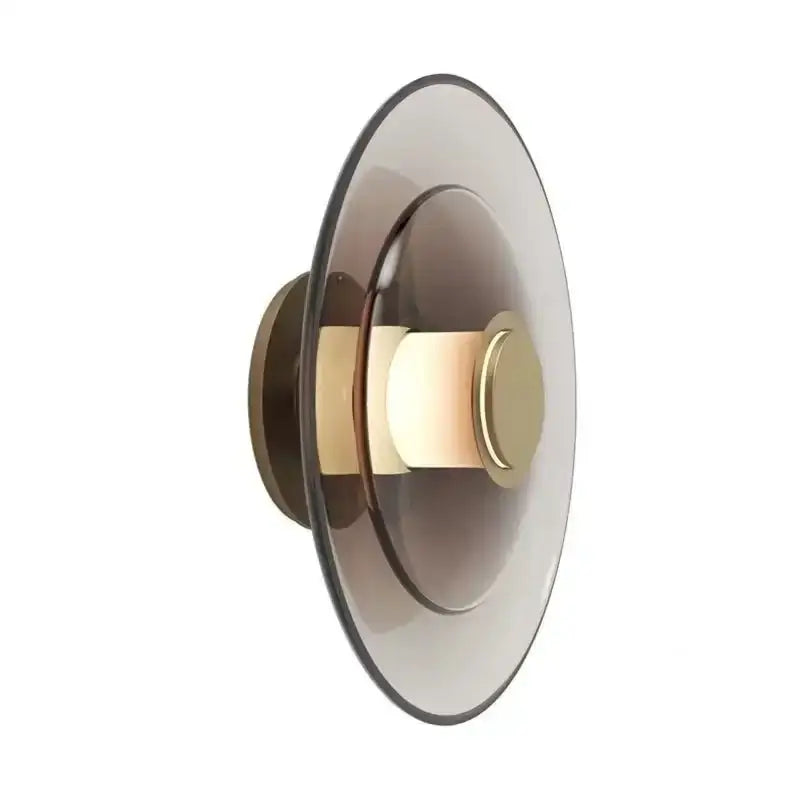 DecorBites™ Amber Glass Disc Wall Lamp LED Modern Minimalist Sconce Lighting