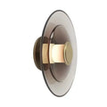 DecorBites™ Amber Glass Disc Wall Lamp: Modern Minimalist LED Sconce Lighting Fixture