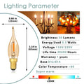 DecorBites™ Amber Glass LED Candle Light Bulb 2200K Retro C22TG Candelabra Night Decor E12 E14