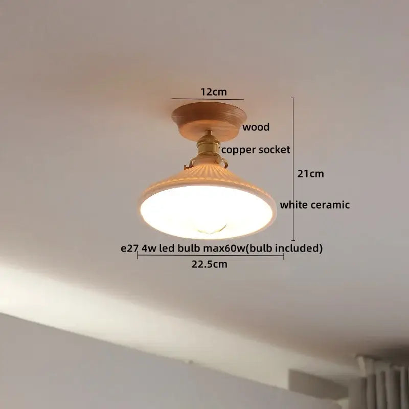 DecorBites™ Amber Glass LED Ceiling Lights Modern Decoration for Home Porch Restaurant