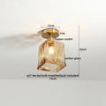 DecorBites™ Amber Glass LED Ceiling Lights Modern Home Lighting Copper Socket