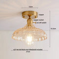 DecorBites™ Amber Glass LED Ceiling Lights Modern Nordic Kitchen Living Room Lighting