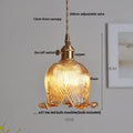 DecorBites™ Amber Glass LED Pendant Light - Modern Copper Hanging Fixture