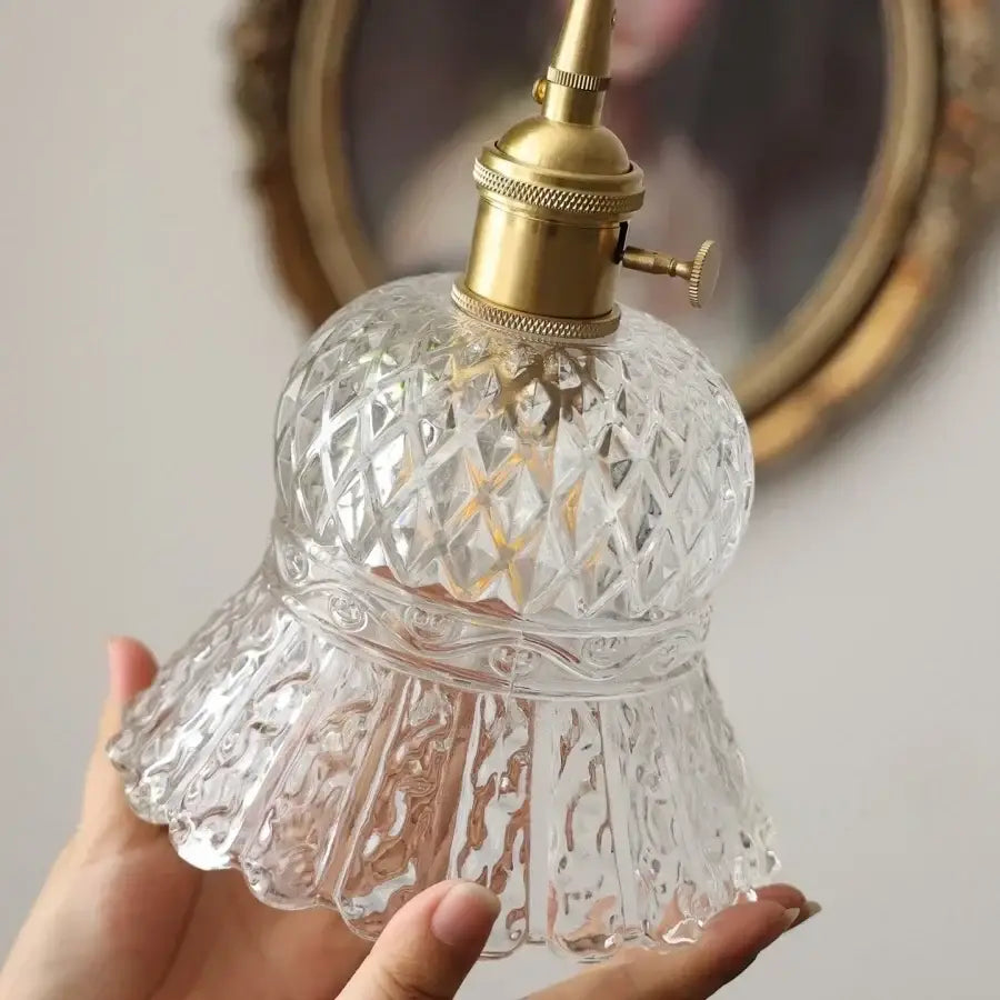 DecorBites™ Amber Glass LED Pendant Light Modern Nordic Hanging Lamp