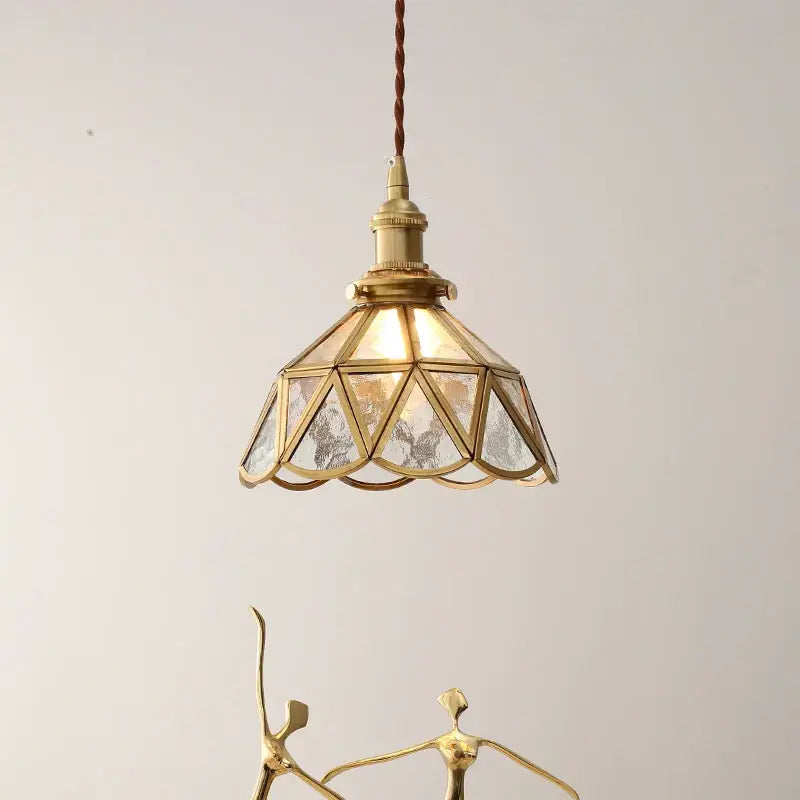 DecorBites™ Amber Glass LED Pendant Light - Nordic Modern Copper Suspension Luminaire for Home