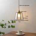 DecorBites™ Amber Glass LED Pendant Light - Nordic Modern Copper Suspension Luminaire for Home