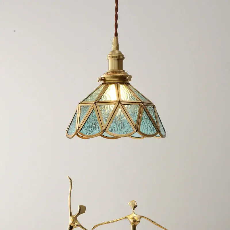 DecorBites™ Amber Glass LED Pendant Light - Nordic Modern Copper Suspension Luminaire for Home