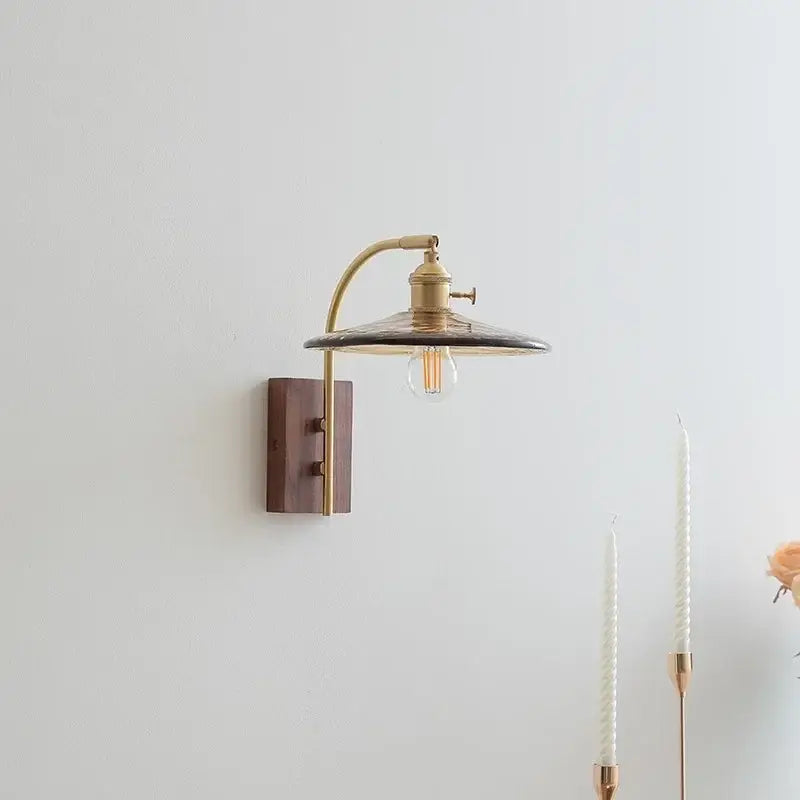 DecorBites™ Amber Glass LED Wall Lamp for Modern Nordic Home Decor