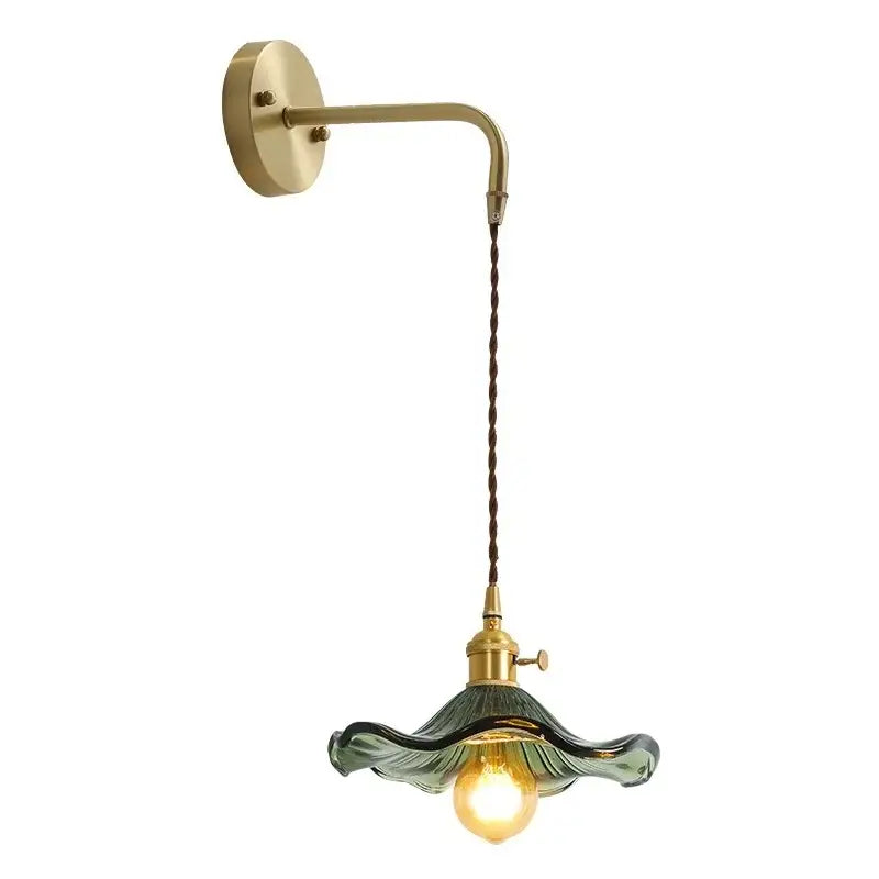 DecorBites™ Amber Glass LED Wall Sconce for Home Indoor Lighting