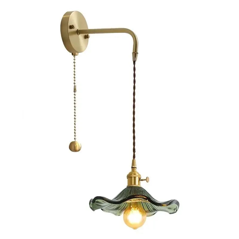 DecorBites™ Amber Glass LED Wall Sconce for Home Indoor Lighting