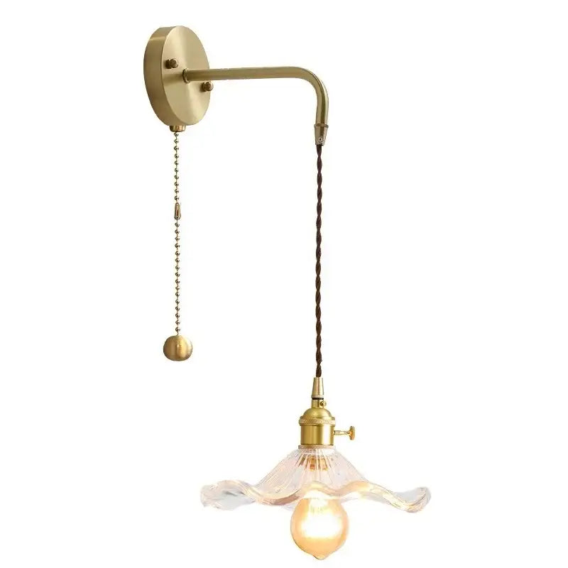DecorBites™ Amber Glass LED Wall Sconce for Home Indoor Lighting