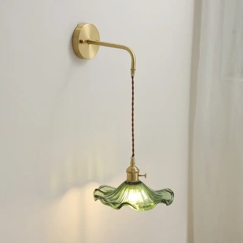 DecorBites™ Amber Glass LED Wall Sconce for Home Indoor Lighting