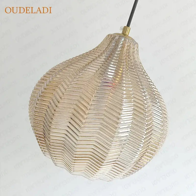 DecorBites™ مصابيح متدلية زجاجية كهرمانية للمطبخ والمطعم وغرفة النوم - E27 وحدات إنارة