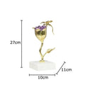 DecorBites™ Amethyst Flower Ornaments Gold-plated Dragonfly Decor Sculpture Room Decor