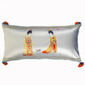 DecorBites™ Ancient Chinese Beauty Girl Velvet Satin Throw Pillow Cover 45x45cm