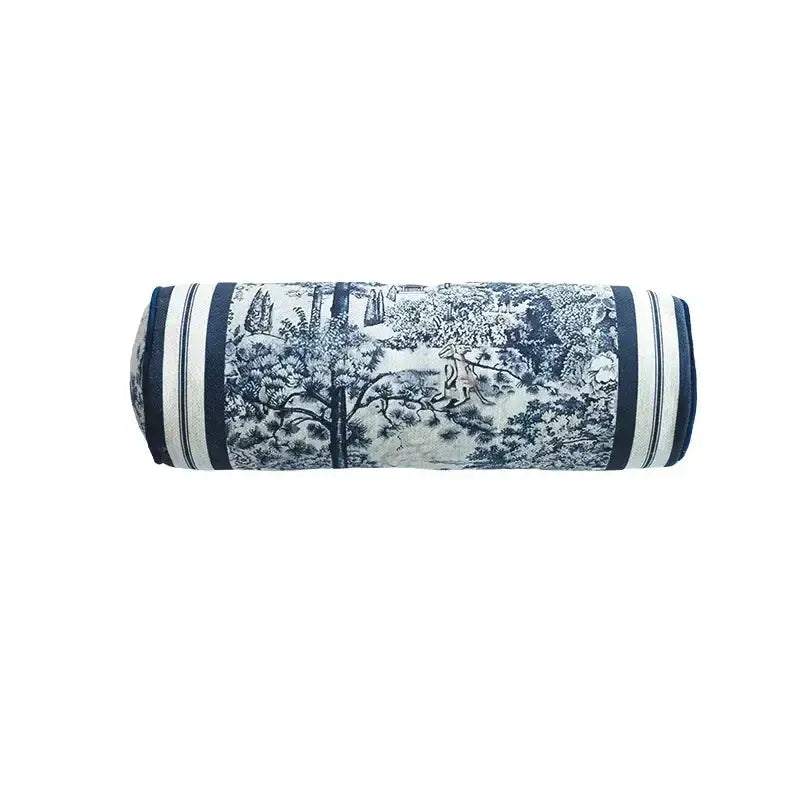 DecorBites™ Ancient Indigo Jungle Decorative Cushion Covers - Hand-Painted Throw Pillow Case