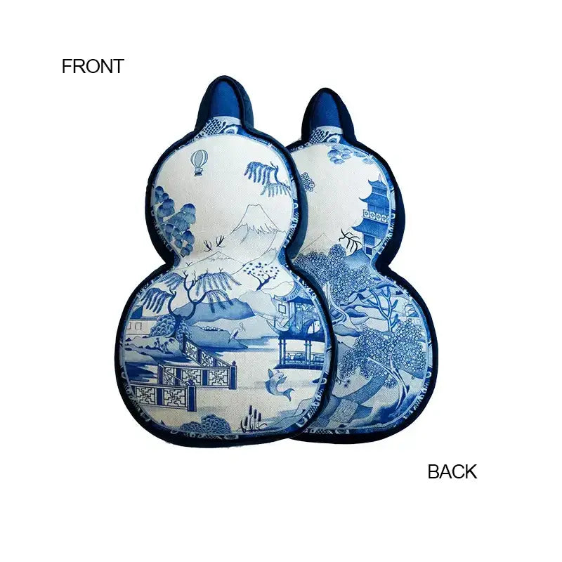 DecorBites™ Ancient Indigo Jungle Decorative Cushion Covers - Hand-Painted Throw Pillow Case